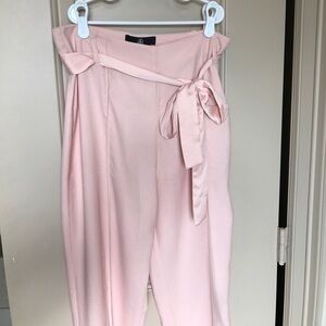 Missguided Pink High-Waisted Trousers
